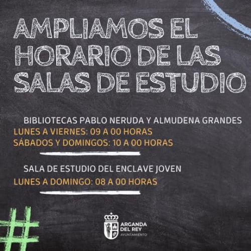 Imagen AMPLIACIÓN DE HORARIOS. SALAS DE ESTUDIO