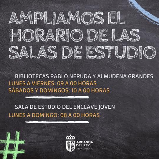 Imagen AMPLIACIÓN DE HORARIOS. SALAS DE ESTUDIO