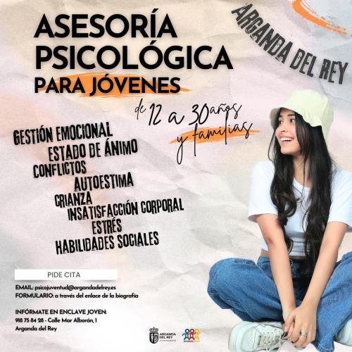 Imagen ASESORÍA PSICOLÓGICA PARA JÓVENES EN ARGANDA DEL REY